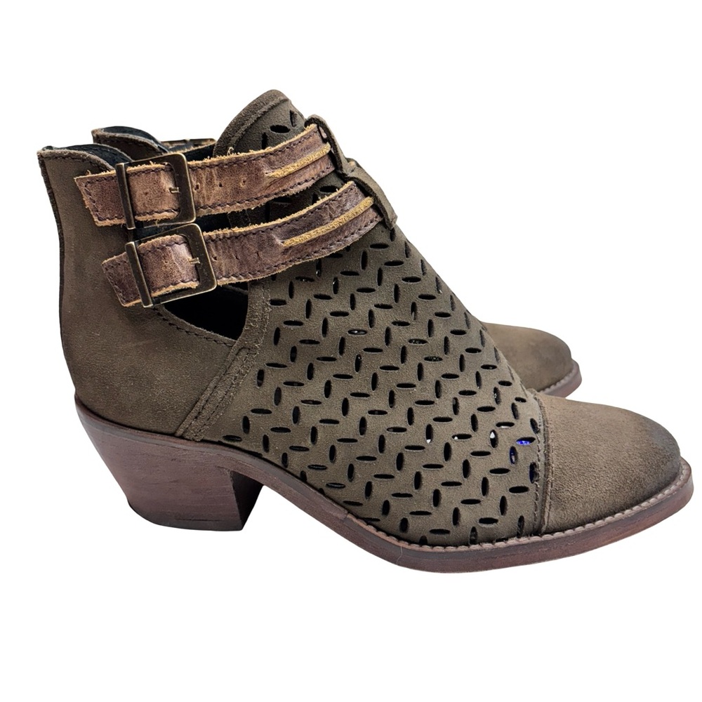 Circle G Olive Green Ankle Boots Sz 8